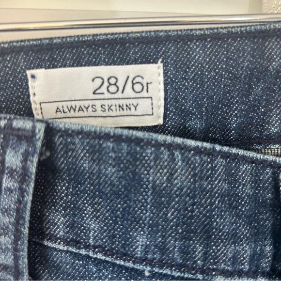 Gap Jeans 1969 Always Skinny Low Rise Stretchy Medium Blue Women’s Size 28 - Picture 5 of 7